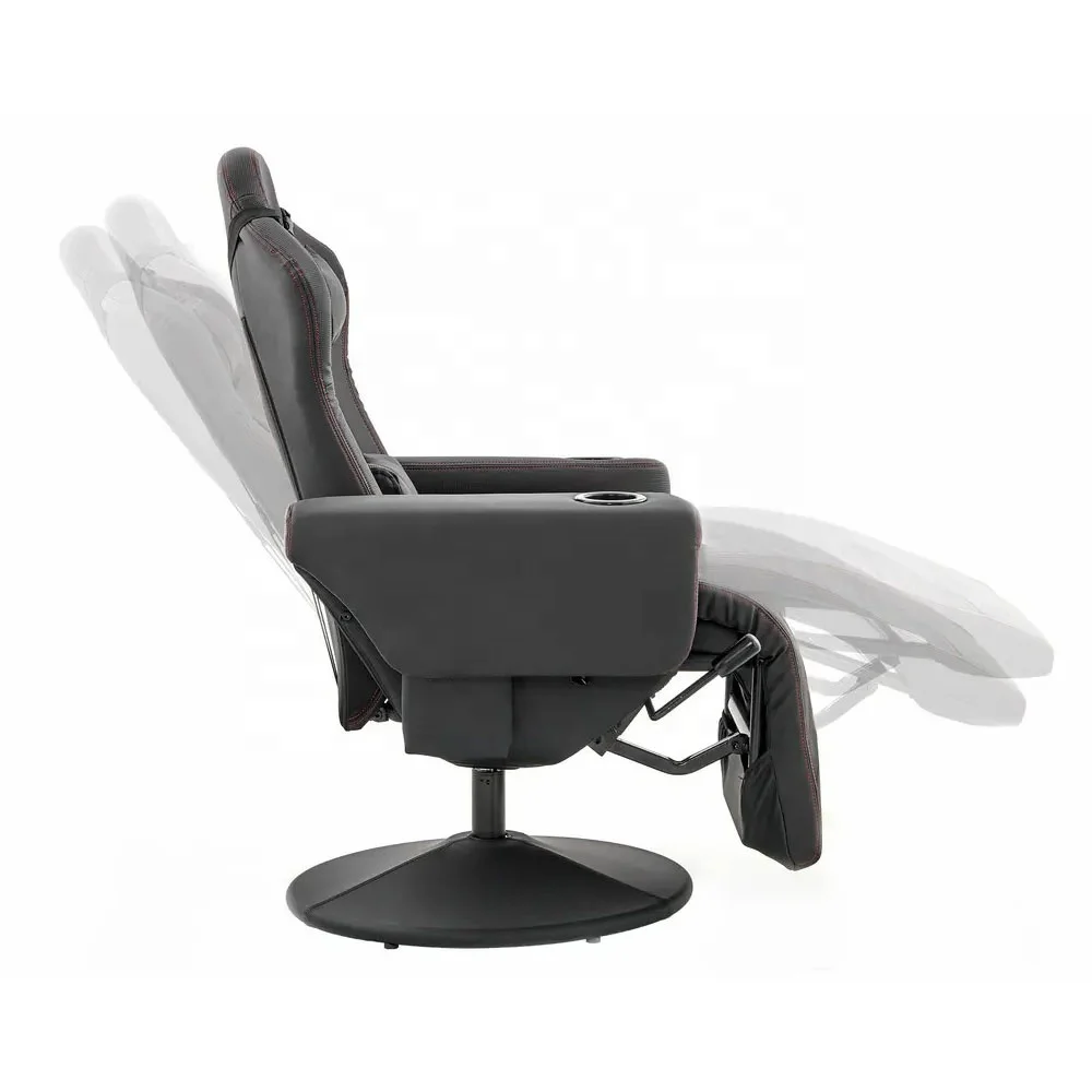 Height Adjustable Gas Lifting Speaker Silla Gamer Computer Chair Pu Leather Gaming Chair with Footrest and Massage