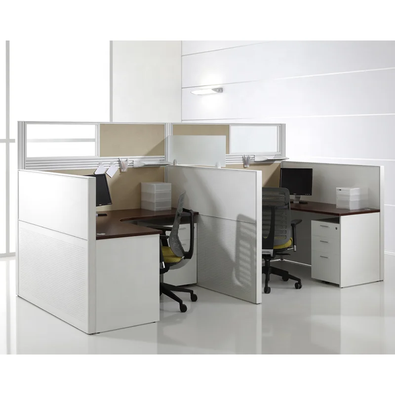 Foshan furniture supplier Xinda Clover office cubicle workstation modern for 2 4 6 8 person