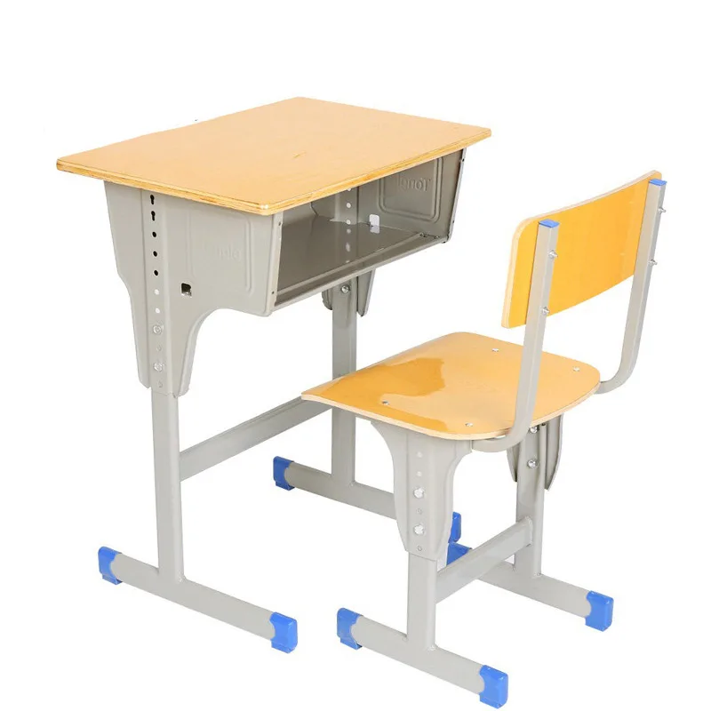 Hot SaleSchool Furniture Desks Individual Set Plywood Classroom Student Table and Chair Carton Modern Iron Tube School Area