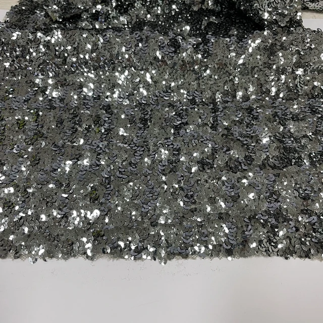 grey green  shiny beautiful cheap  embroidered sequin fabric for dancing  dress