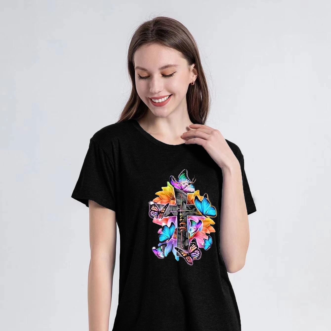 Wholesale hemp cotton woman T-shirt eco-friendly sustainable breathable hemp clothing women fashion summer hemp cotton T-shirt