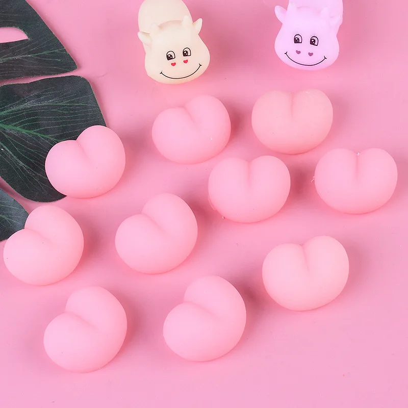 Customized 2024 Cute Hip Squeezing Toy Fun Soft Rubber Hip Balls Student Squeezing Stress Relieving Toy Wholesale