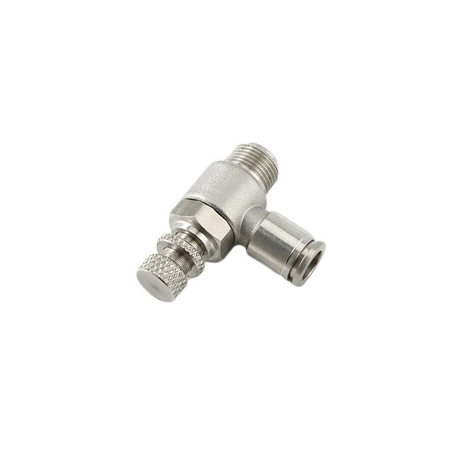 SL Brass Pneumatic Valve Fitting 1/8' 1/4' Thread Size Speed Controller Pneumatic SL Pneumatic Push Fitting Flow Control