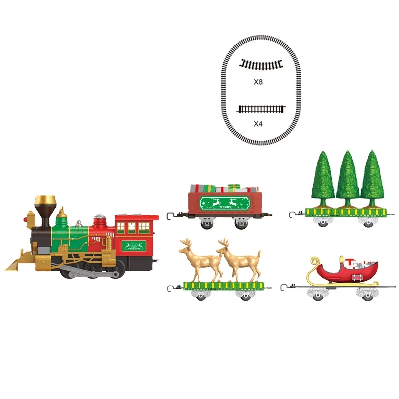 New christmas items BO Xmas plastic smoking train electric toy HN833322