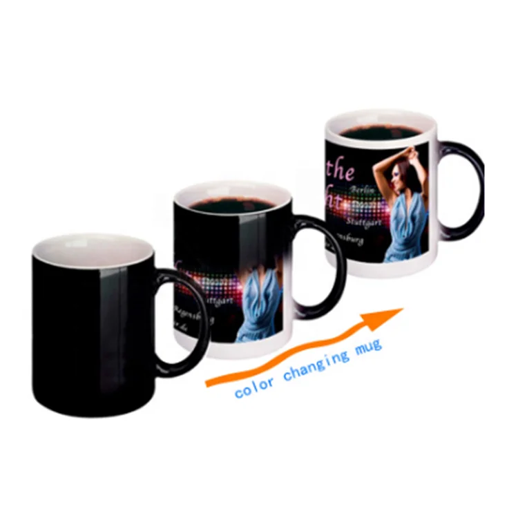 Wholesales cheap blank sublimation color change ceramic heat sensitive  personalized magic suction mug
