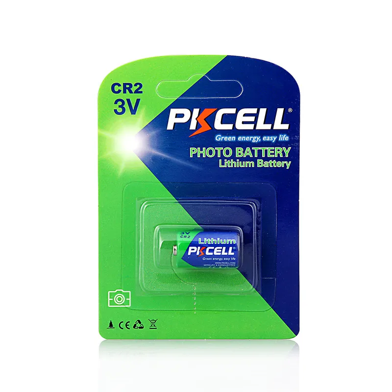 Wholesale PKCELL non-rechargeable 3V small  lithium battery CR2 850mAh for camera