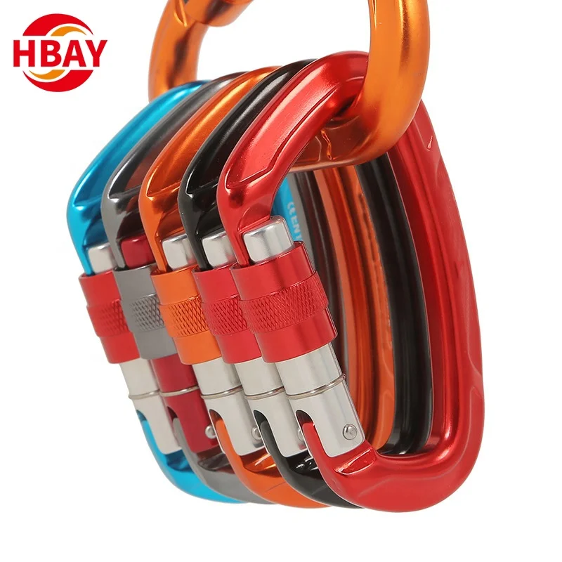Custom Logo 7075 Aluminum Climbing Hook Low Price Carabiner Snap Hook for Outdoor Rock Climbing