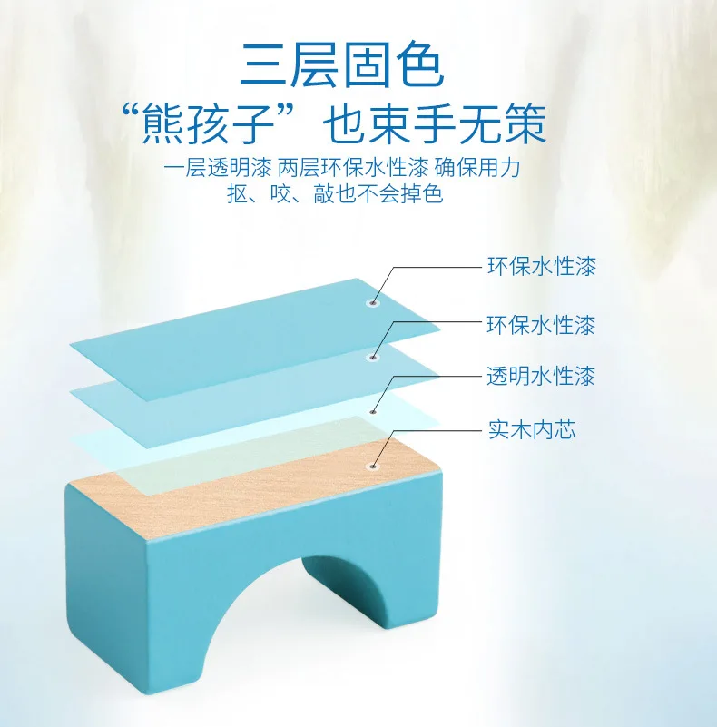 
2021 Multiple Pieces Macaron Geometric Assembling Stacking Wooden Toy Building Blocks 