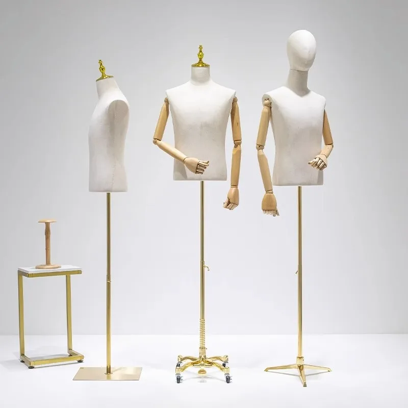 Half Body Fabric Dummy Mannequin For Clothing Male