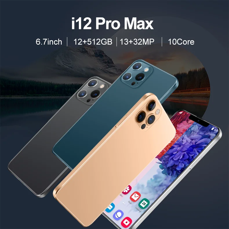 Смартфон 12 Pro Max 6 7 дюйма 5G + 512 ГБ