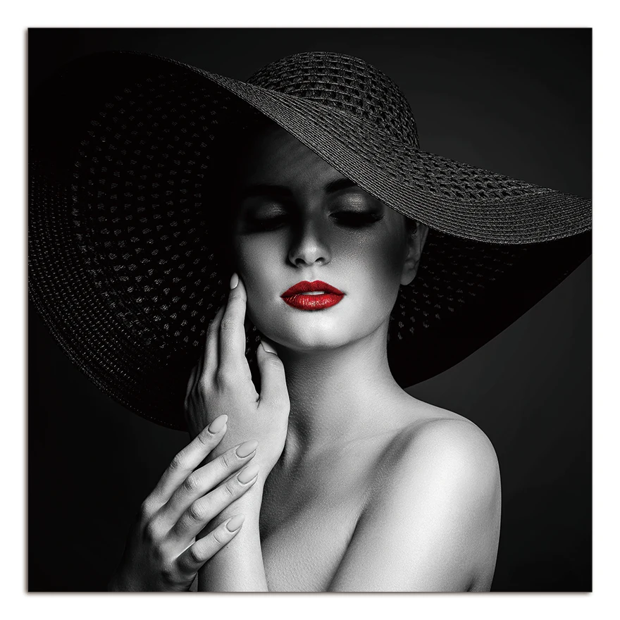 Realistic Modern Portrait Unframed Acrylic Decorative Painting Black and White Painting People Wall Art for Bedroom