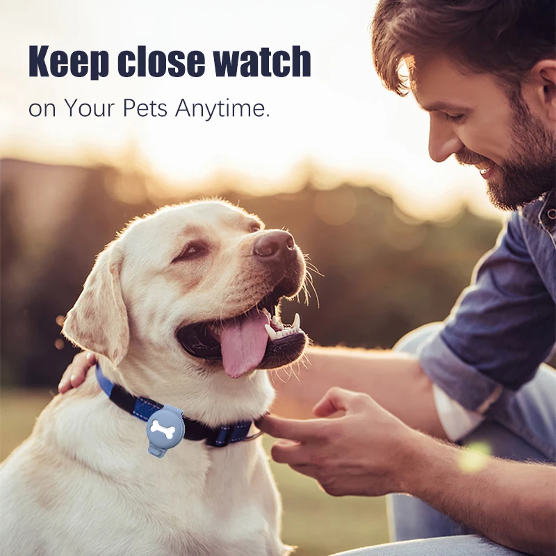 Wholesale Custom Silicone Airtag Case for Pet Collar Case for Air Tag Dog Collar Anti-Lost Air Tags Holder for Pet Cat Dog