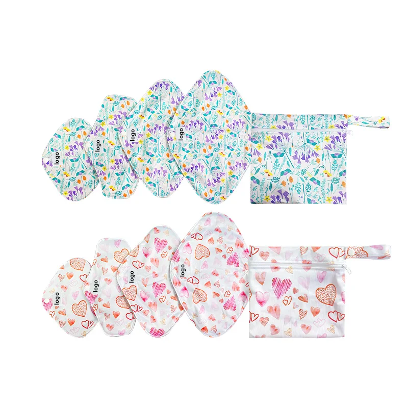 Menstrual Period Pads Bamboo Charcoal women pads feminine sanitary napkin with carry bag