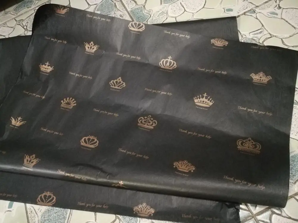 
Free Shipping Customized logo gift wrapping paper clothing tissue paper for packing shoe box/gifts/boutique 