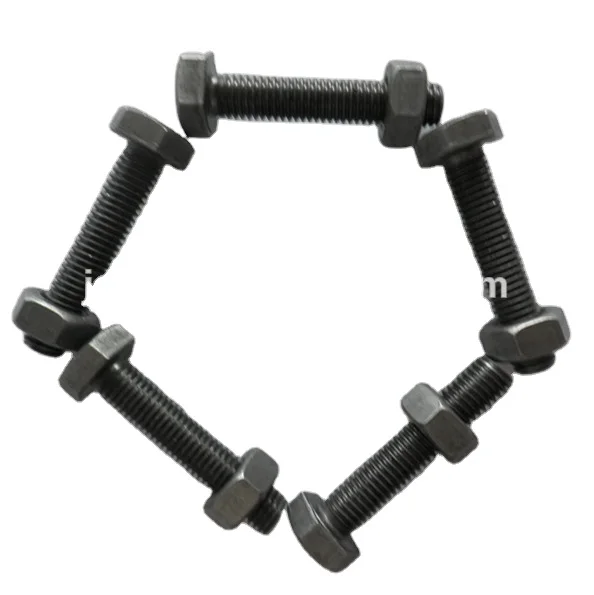 China low price mild steel BSW hex bolts and nuts natural finish