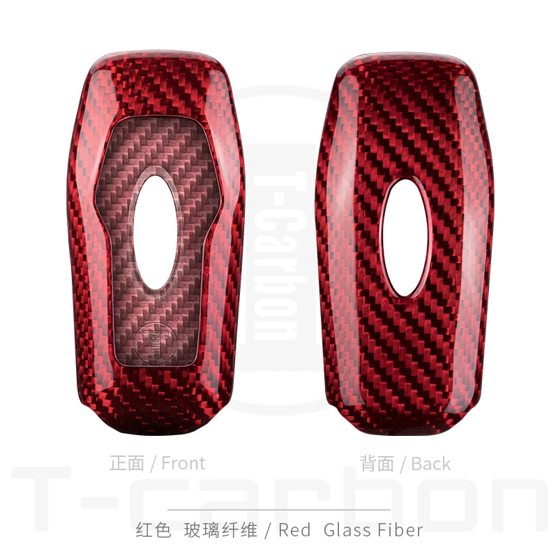 T-carbon Carbon Fiber Car Remote Key Case  For new  Ford Car Key Case Cover Auto Accessories