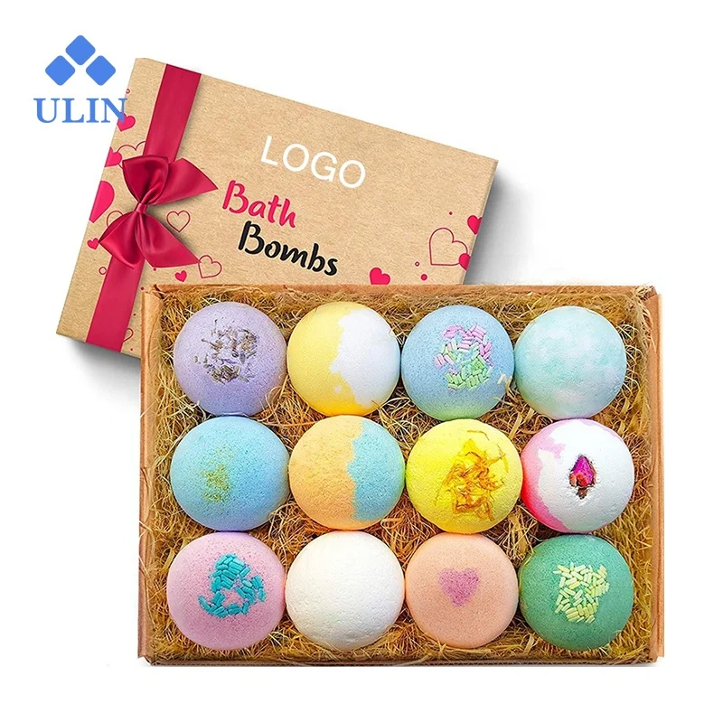 
Manufacturers supply 12 colors and styles from stock, aromatic and deodorant explosive bath salt ball set 