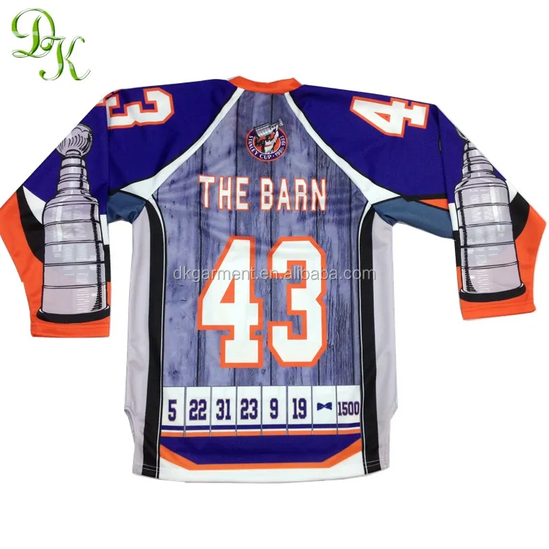 Wholesale Custom Design Hockey Jersey Ice Hockey Wear Sublimation Shirts & Tops Sportswear Customize Team Name for Adults