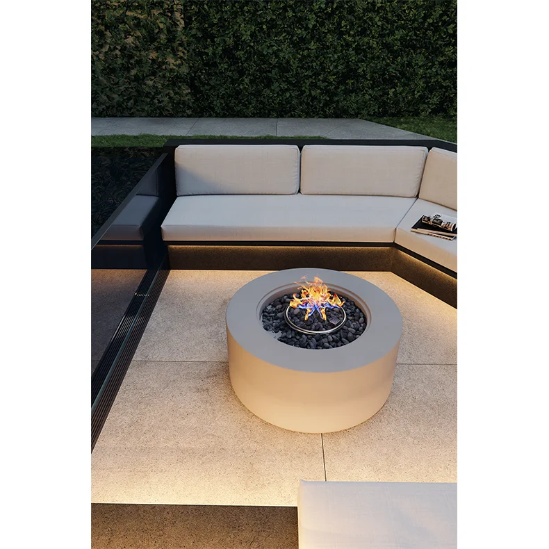 High quality winter warm fireplace concrete outdoor portable gas fire pit