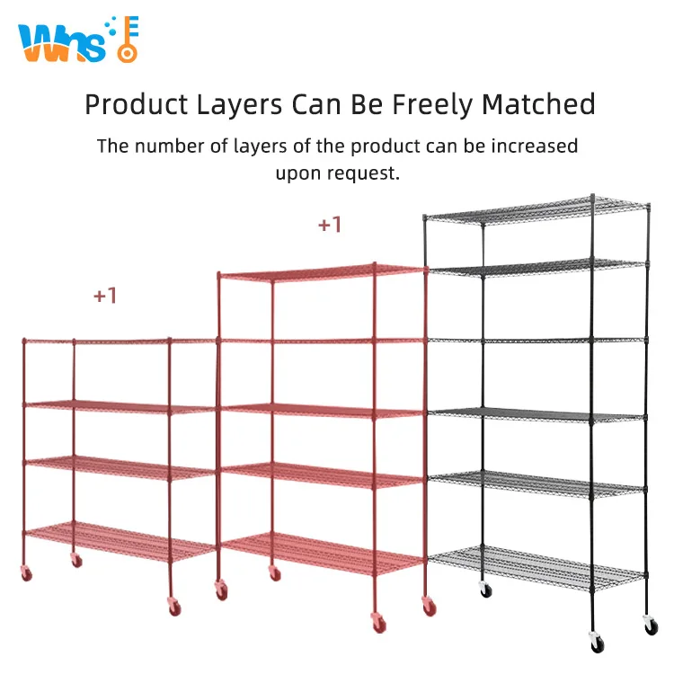 Kitchen Organizer Shelf Durable Kitchen Display Rack Shelf with Wheels Home Storage Rack