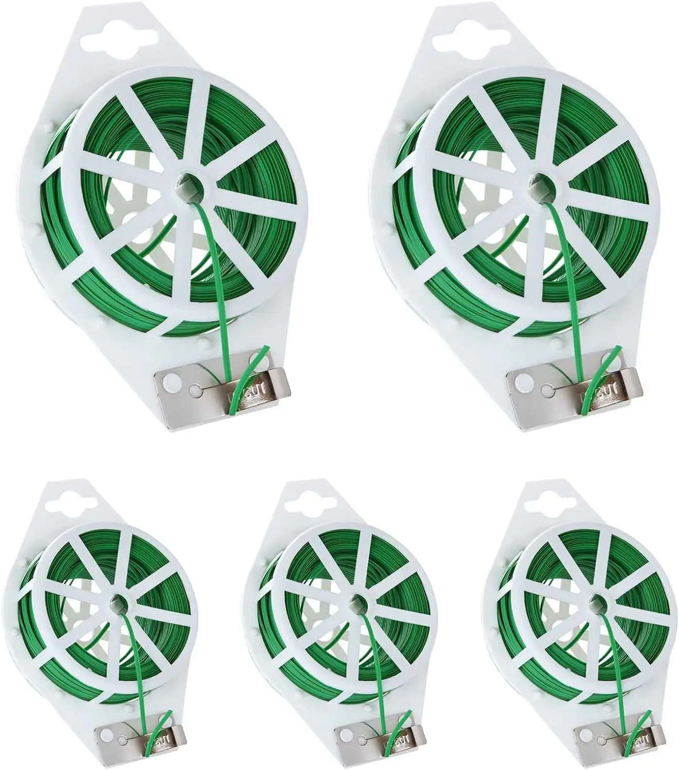 50m 100m Garden Plant Twist Ties Green Garden Twist Tie Roll Plant Wire Ties With Cutter for Plants
