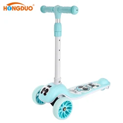 Factory Folding Adjustable kids mini scooter with seat baby scooters 3 wheeler cute Panda
