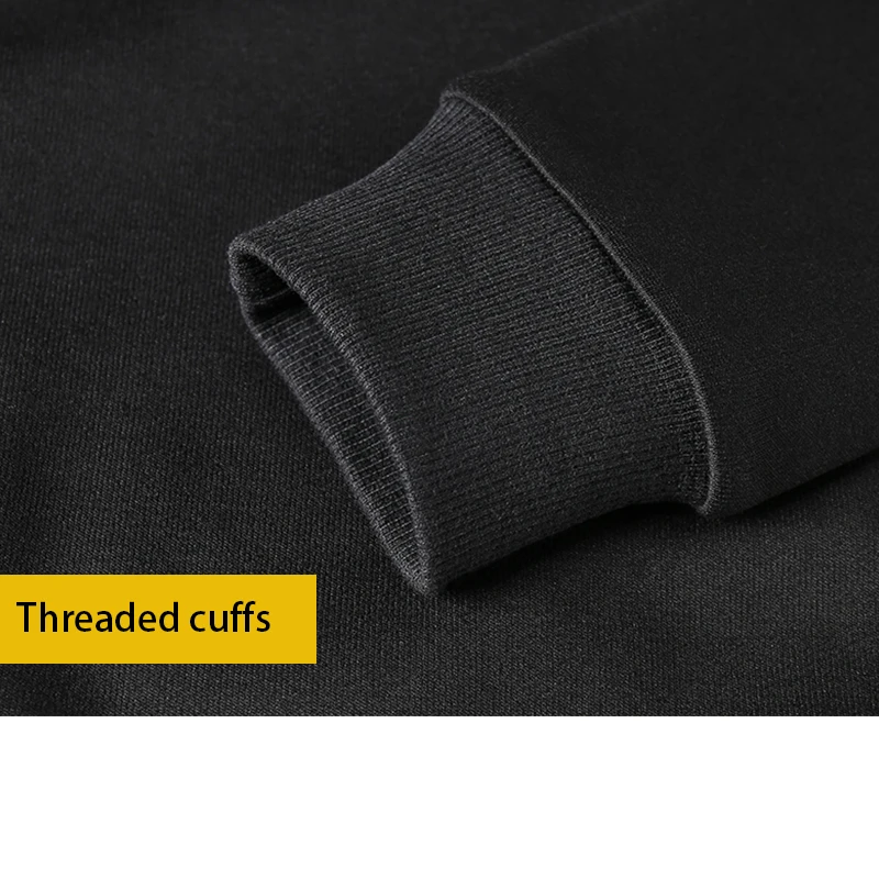 
 Костюм с капюшоном на заказ, зимний утепленный бархатный свитер, трендовая повседневная спортивная одежда с прострочкой, мужская одежда  