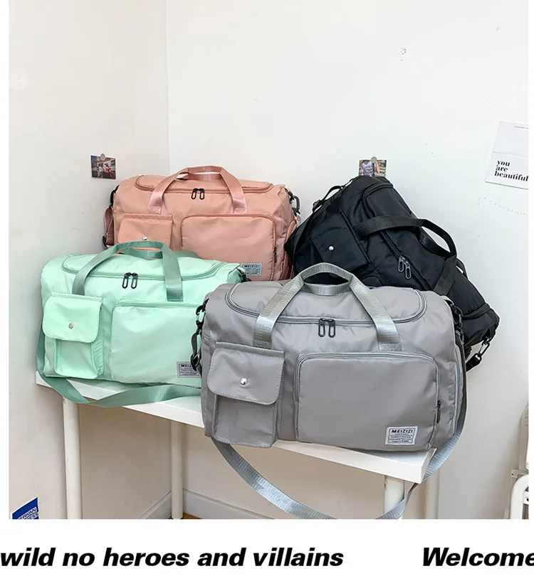 
Large Capacity Oxford Cloth Travel Bag Dry & Wet Separation Adjustable Strap Handbag Tote Women Men Sport Duffle Bag 