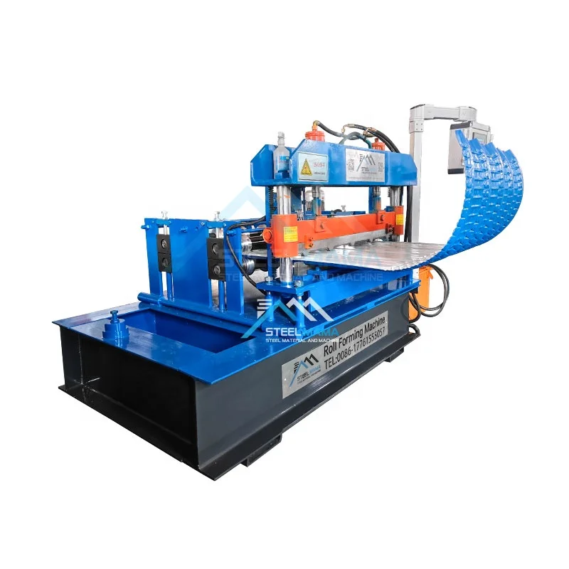Factory Supply Full Automatic TR5 Trapezoidal Metal Roofing Sheet Crimping Machine For Bolivia