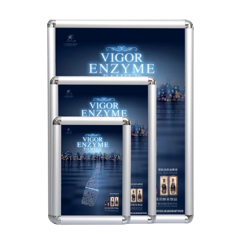 America Wholesale Various Size A0/a1/a2/a3/a4/a5/Wall Mounted Front open aluminum Poster frame for advertising