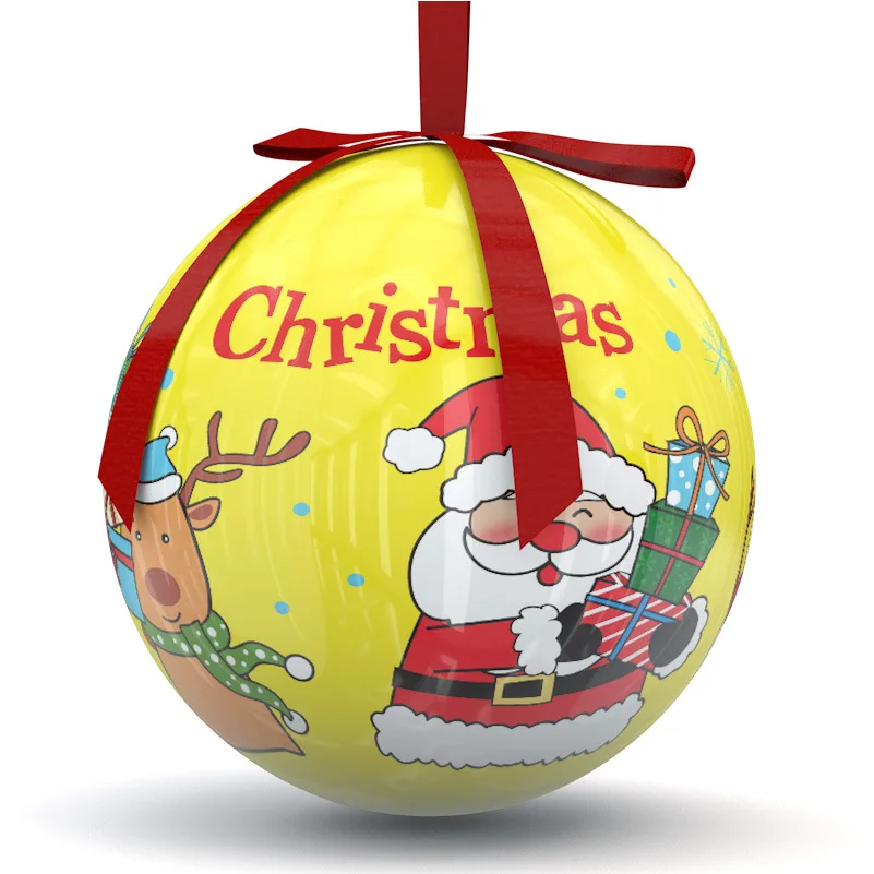 8cm Bubble Christmas Decorations Plastic Memory Ball with Crystal Glue for Christmas Tree Hanging Christmas Ball