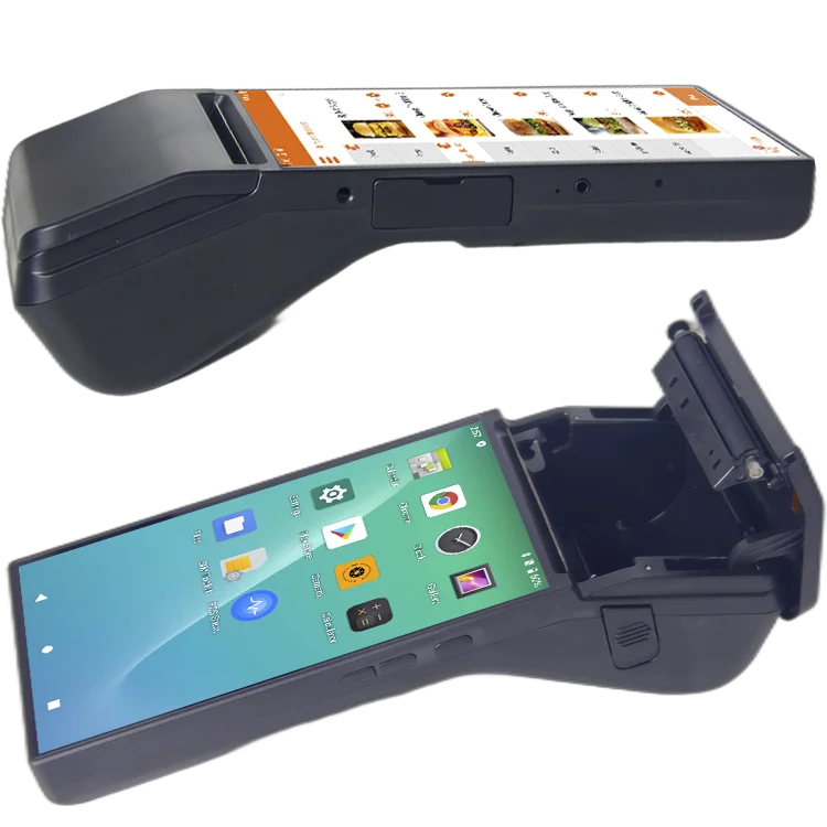 7-дюймовый HD-экран Android ручной кассовый аппарат Pos-машина с 80-мм принтером все-в-одном кассовые счетчики