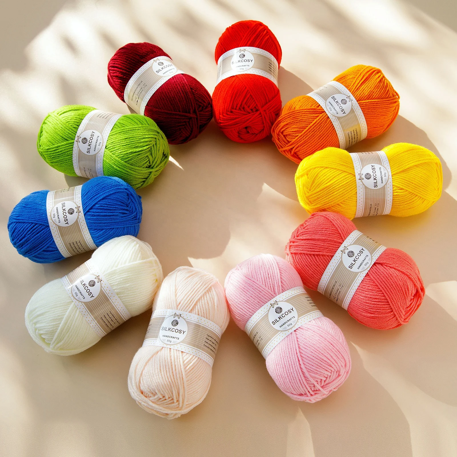 Factory Cheap 4-8ply Milk Cotton  Wool Acrylic Yarn For Crochet