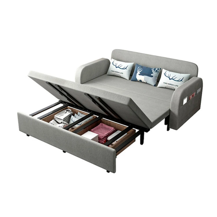 Multifunctional sofa bed with storage Living Room Furniture Fabric l shape sofa beds
