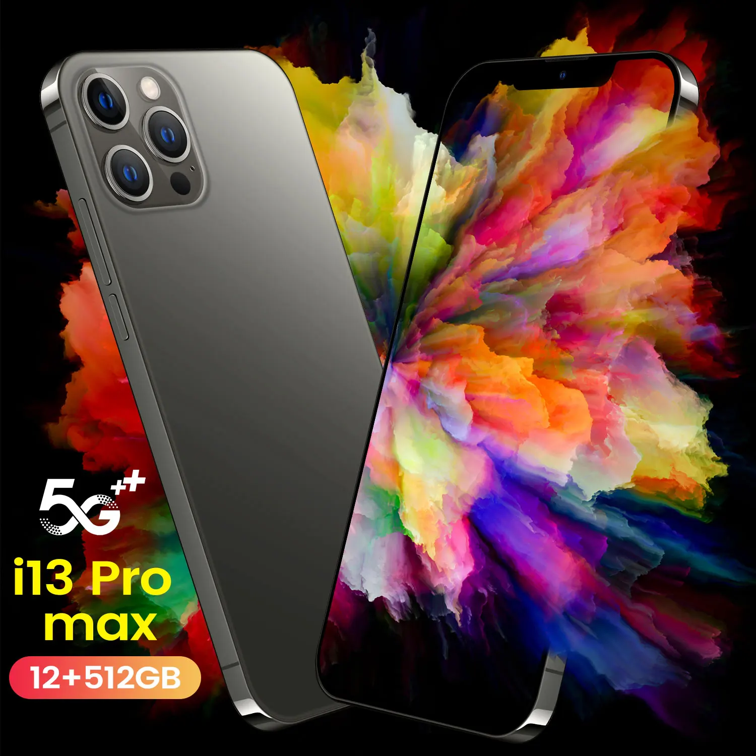 i13 Pro MAX  Big screen HD Smartphones 12GB+512GB Global version Unlocked 10-Core 5G LET Cellphones Phone13 Dual SIM phone