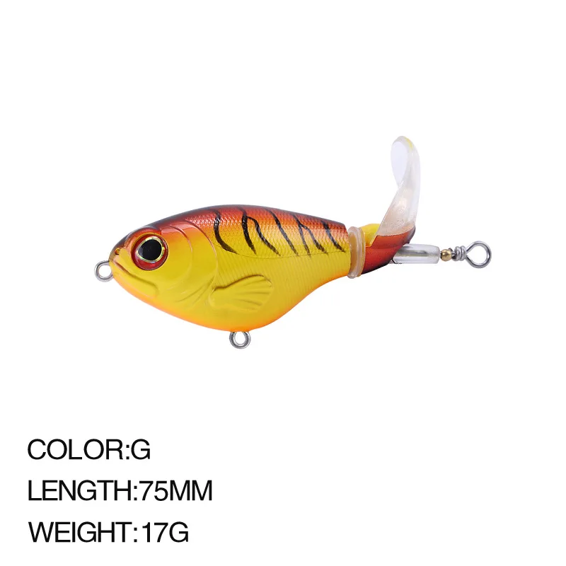 Wholesale flotation 75mm/17g Topwater Whopper Popper Fishing Lures Bait with best price