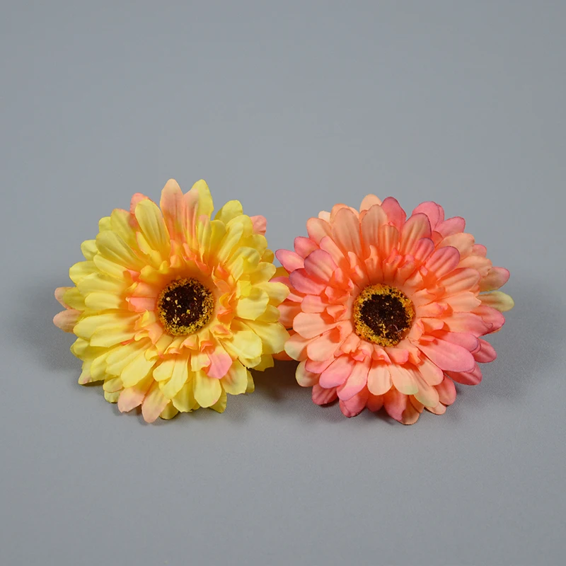 10CM Autumn Chrysanthemum Head Holiday Party Cake Decoration Artificial Silk Flowers Gerbera Daisy