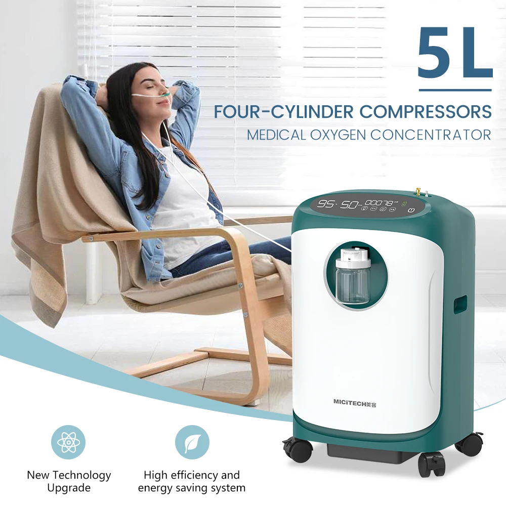 MICiTECH oxygene industrial machine for medical use home oxygenate therapy oxygen-concentrator 5l