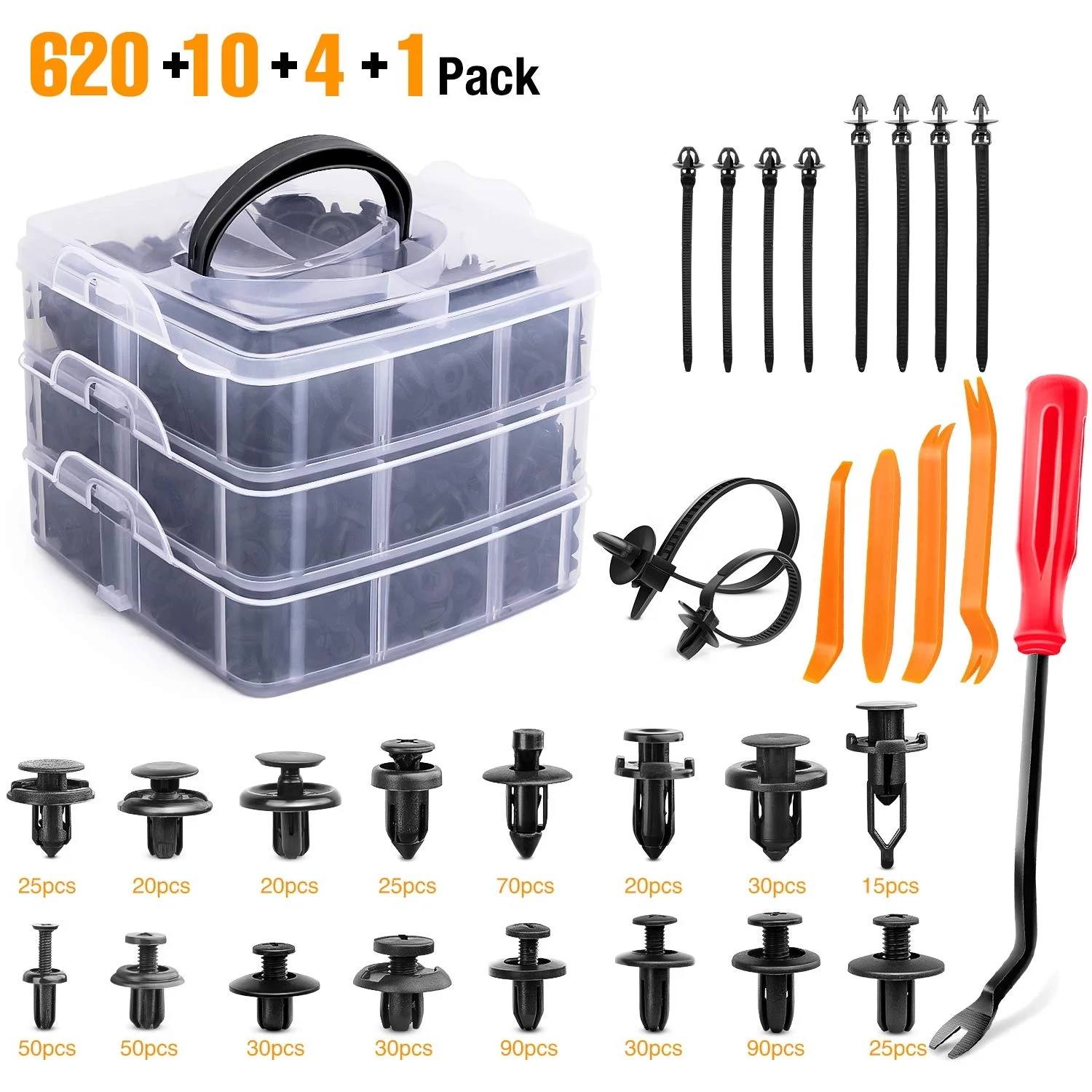 715/760/645/620/730/795 pcs Car Retainer Clips Plastic Fasteners Kit