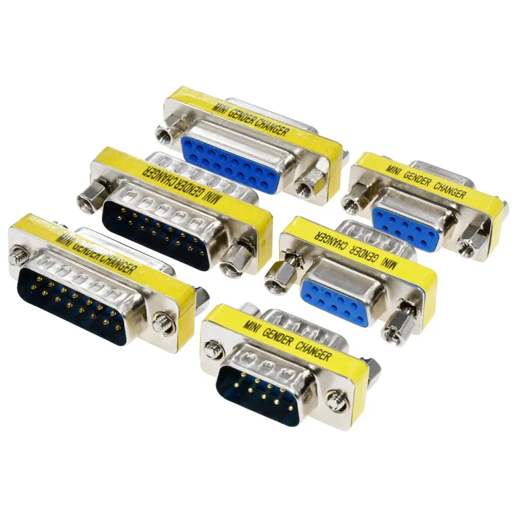 Адаптер DB9, штырьковый последовательный порт, адаптер RS232, штырь-штырь/штырь-гнездо/гнездо-гнездо