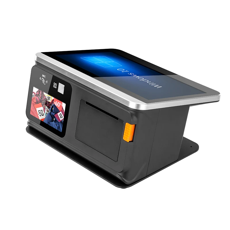 Все в одной точке продаж pos-система 11 6 дюймов сенсорный экран pos терминал кассовый аппарат с NFC + 2D сканер 5 второй дисплей
