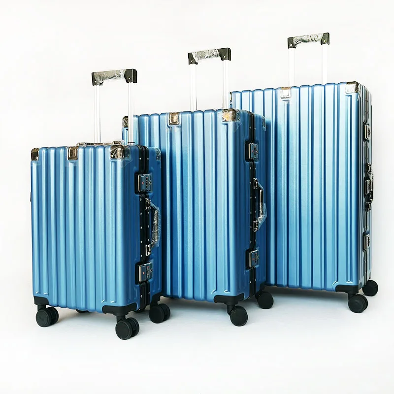 Large Capacity Luggage With Aluminum Frame Outdoor Trolley Case 24 26 28 30 Inch Suitcase With Cup