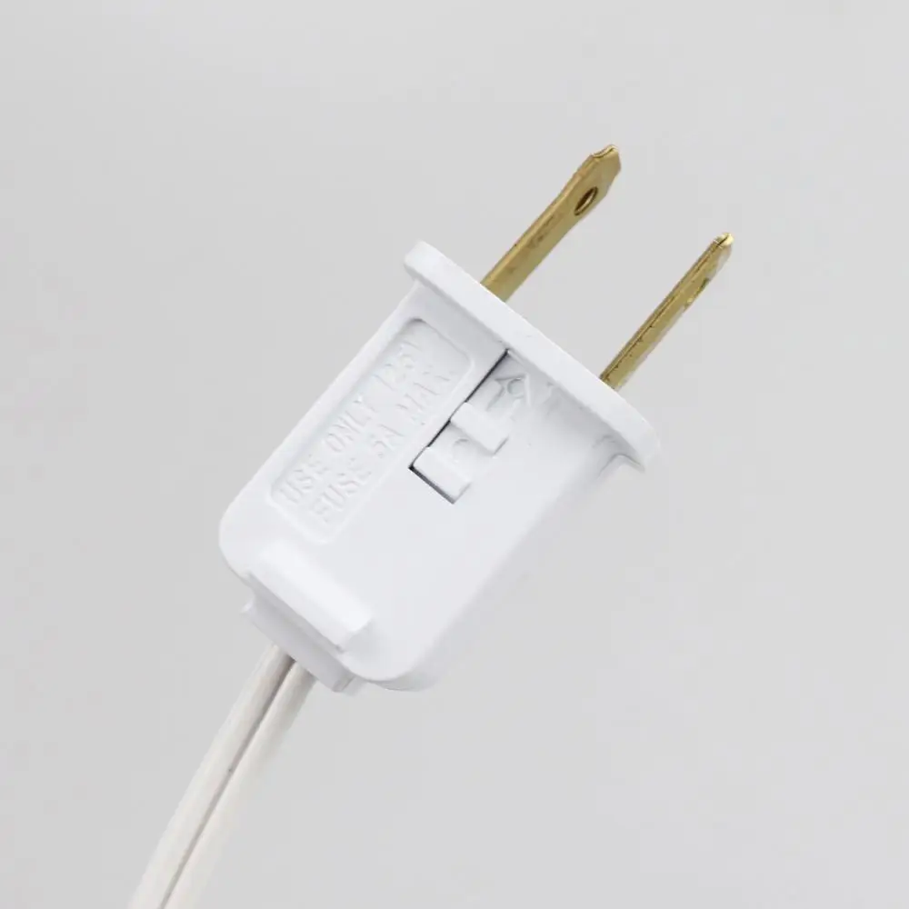 american us fused 2 pin plug E12 salt lamp with spring clips SPT-1 20awg power cords