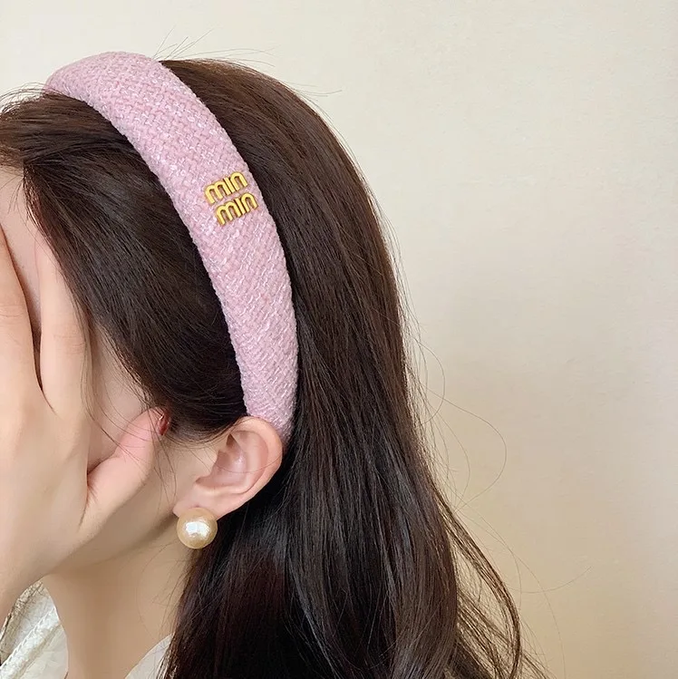 3cm Wide Trendy Hairbands Makeup Wholesale Face Wash cloth Headbands white blue and pink cute young Hair accessories For Women