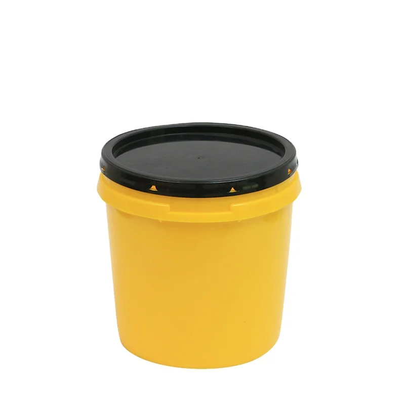 supplied bucket pp round paint buckets heavy duty plastic pail chemical barrel in yellow color