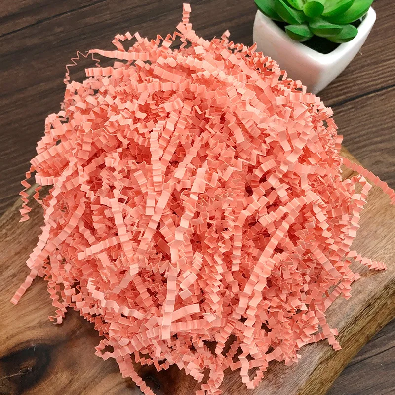 Green Crumpled Crinkle Cut Paper Filler Wholesale Eco Packing Gift Wrapping Paper Shipping Bulk Shredded Paper
