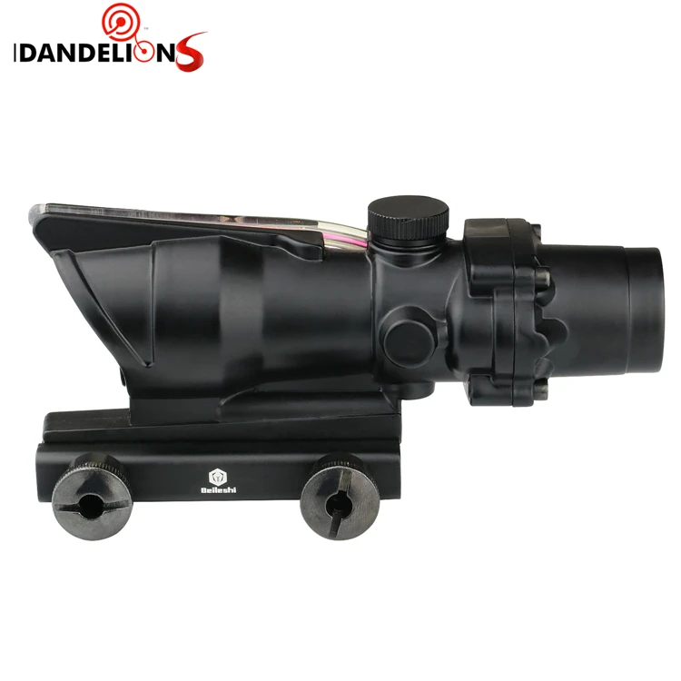
Hunting Riflescope 4X32 ACOG Rifle scope Real Fiber Red Green Dot Illuminated Optical Sight 