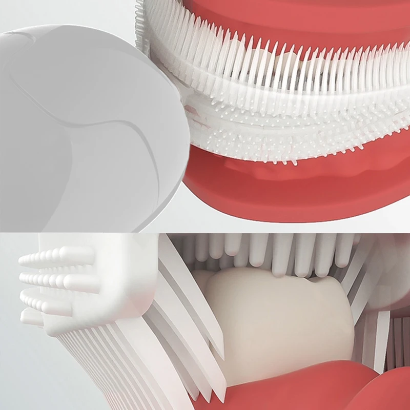 CE Certification waterproof auto whitening machine 360 degree u shape electric toothbrush tooth with removable head