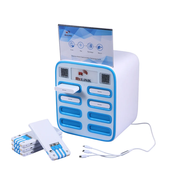 Public 8pcs share power bank rental power bank shared mobile charging station
