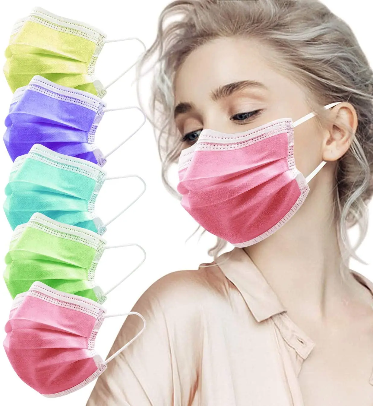 EN14683 custom logo 3 ply disposable mouth mask